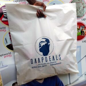 Custom printed X-Large nylon bag for packaging in Nigeria